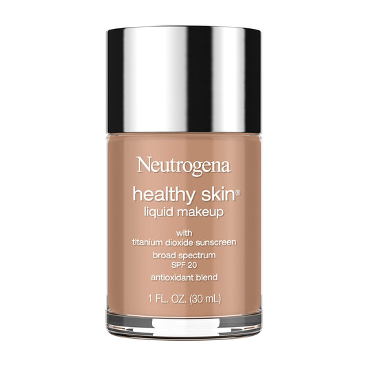 Neutrogena Healthy Skin Liquid Makeup Foundation, Broad Spectrum SPF 20 Sunscreen, Lightweight & Flawless Coverage Foundation with Antioxidant Vitamin Beauty & Personal Care Neutrogena