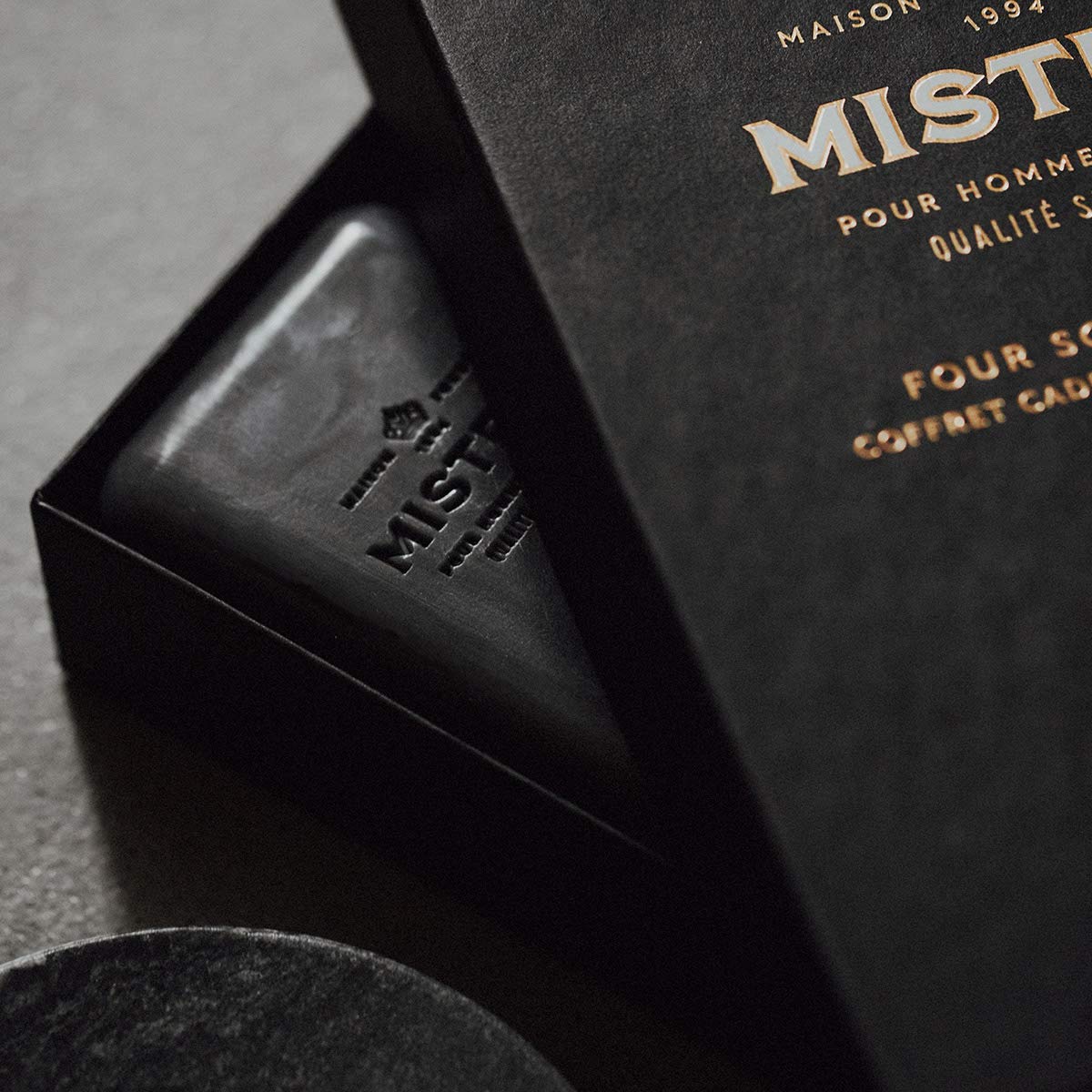 Mistral Men’s Luxury Bar Soap for Men | Gift Set (4 x 8.8 oz) - Cypress Oak, Cedarwood Marine, Teak Wood, Black Amber | Moisturizing, Triple-Milled Beauty & Personal Care Mistral