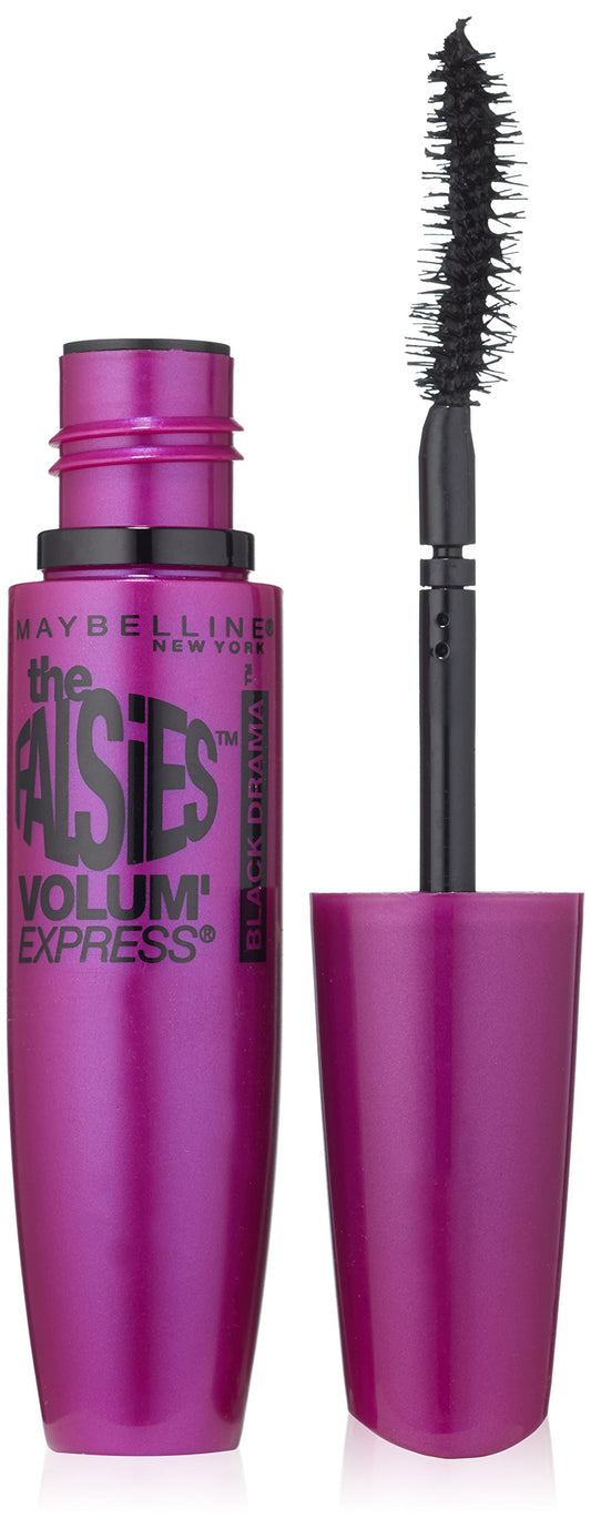 Maybelline New York Volum Express Falsies Washable Mascara, Black Drama, Pack of 2