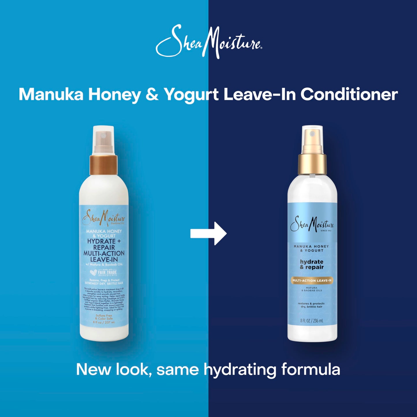 Shea Moisture Multi-Action Leave-In Conditioner Manuka Honey And Yogurt For Damaged Hair Sulfate Free Conditioner Spray 8 Oz Beauty & Personal Care Shea Moisture
