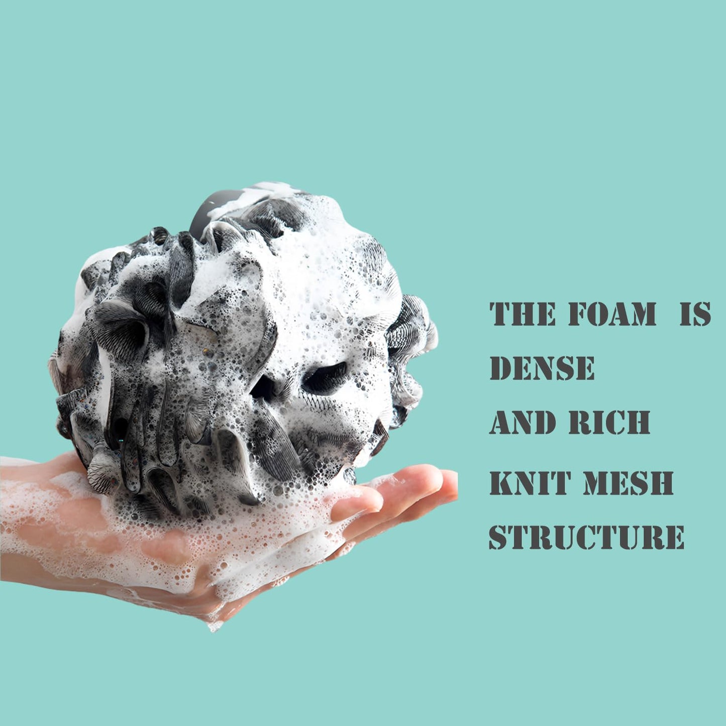 SEVENHEAD Bath Sponge Shower Loofahs, Gray, 50g/Piece, Mesh Pouf Bath Scrunchies Body Wash Puff(Set of 4) Beauty & Personal Care SEVENHEAD