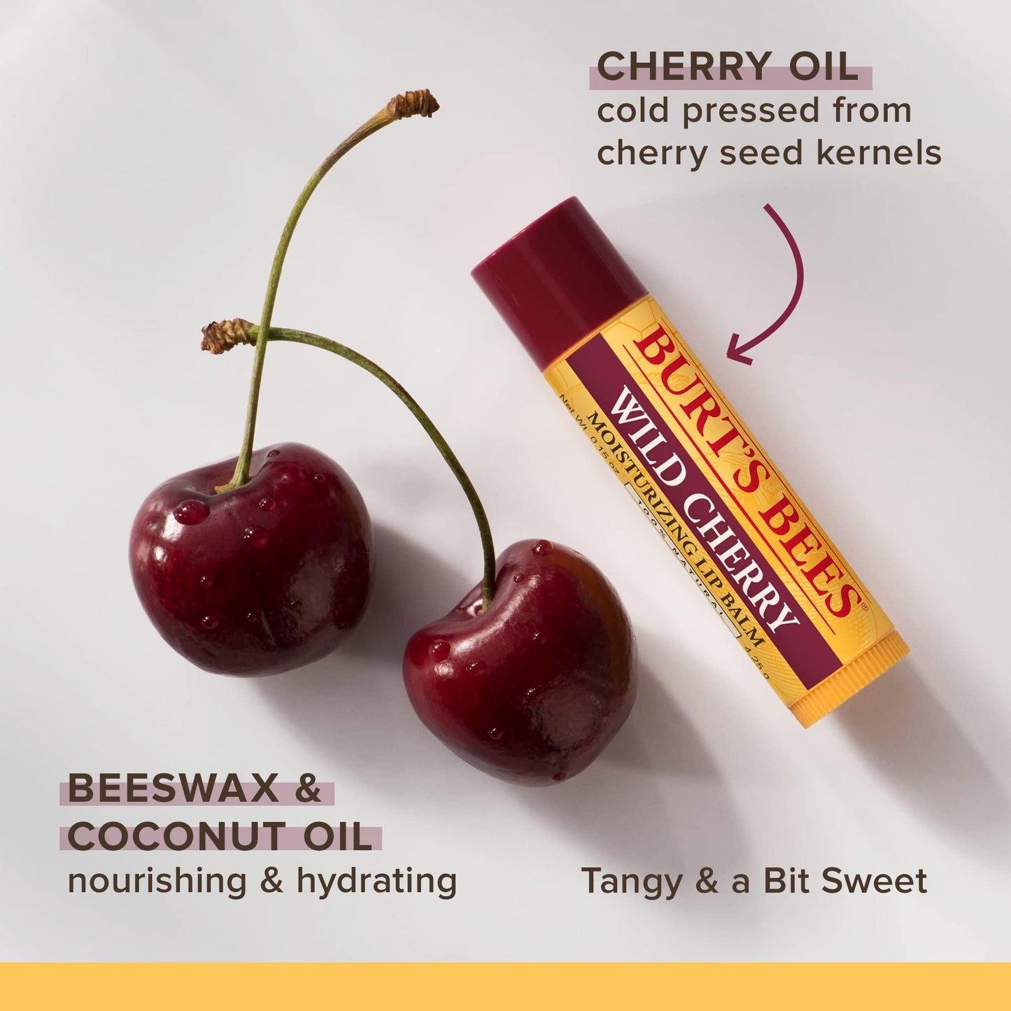 Burt's Bees Natural Lip Balm, Wild Cherry, 0.15 Ounces each (Value Pack of 6) Beauty & Personal Care Burt's Bees