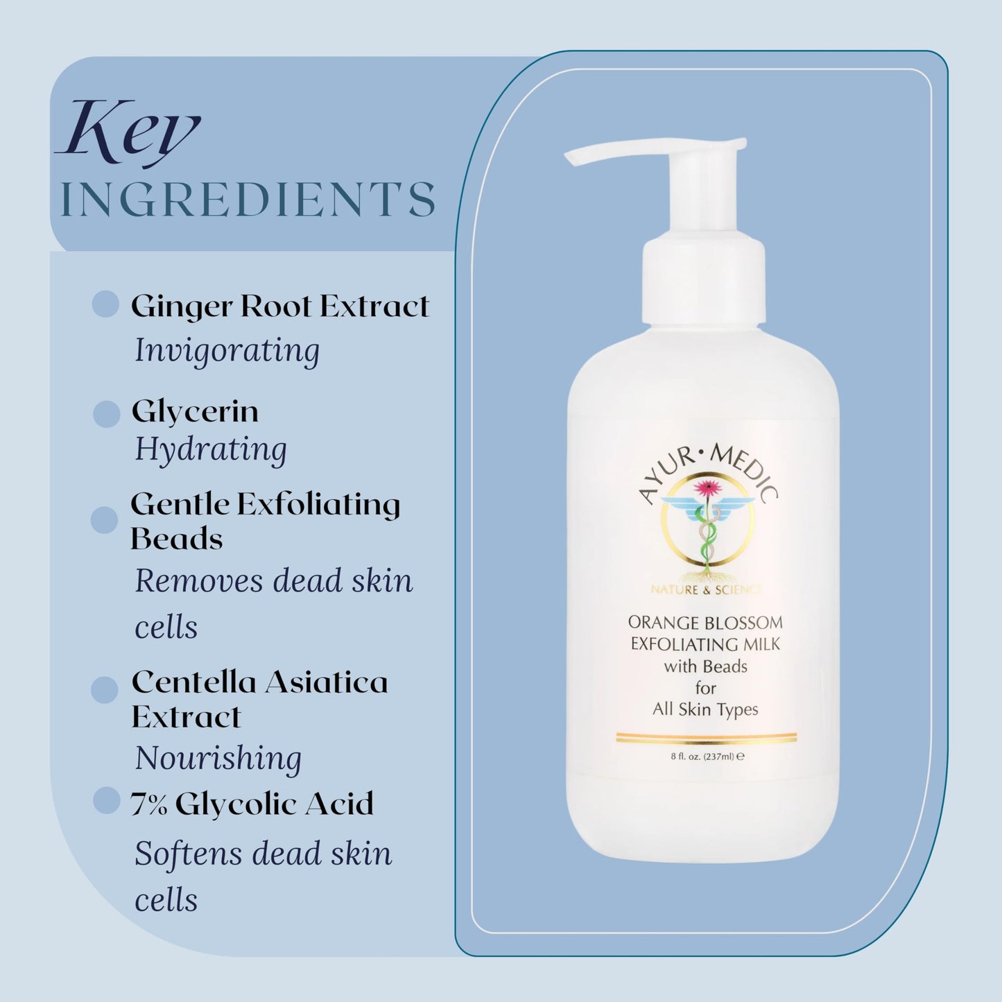 Ayur-Medic Orange Blossom Exfoliating Milk with Beads for All Skin Types Beauty & Personal Care AYUR MEDIC NATURE & SCIENCE