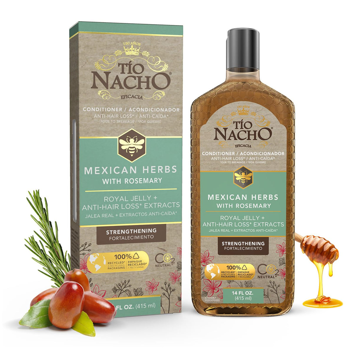 Tio Nacho Mexican Herb Hair Strengthening Conditioner with Royal Jelly, 14 Ounces, YELLOW (GEN1697) Beauty & Personal Care Tio Nacho