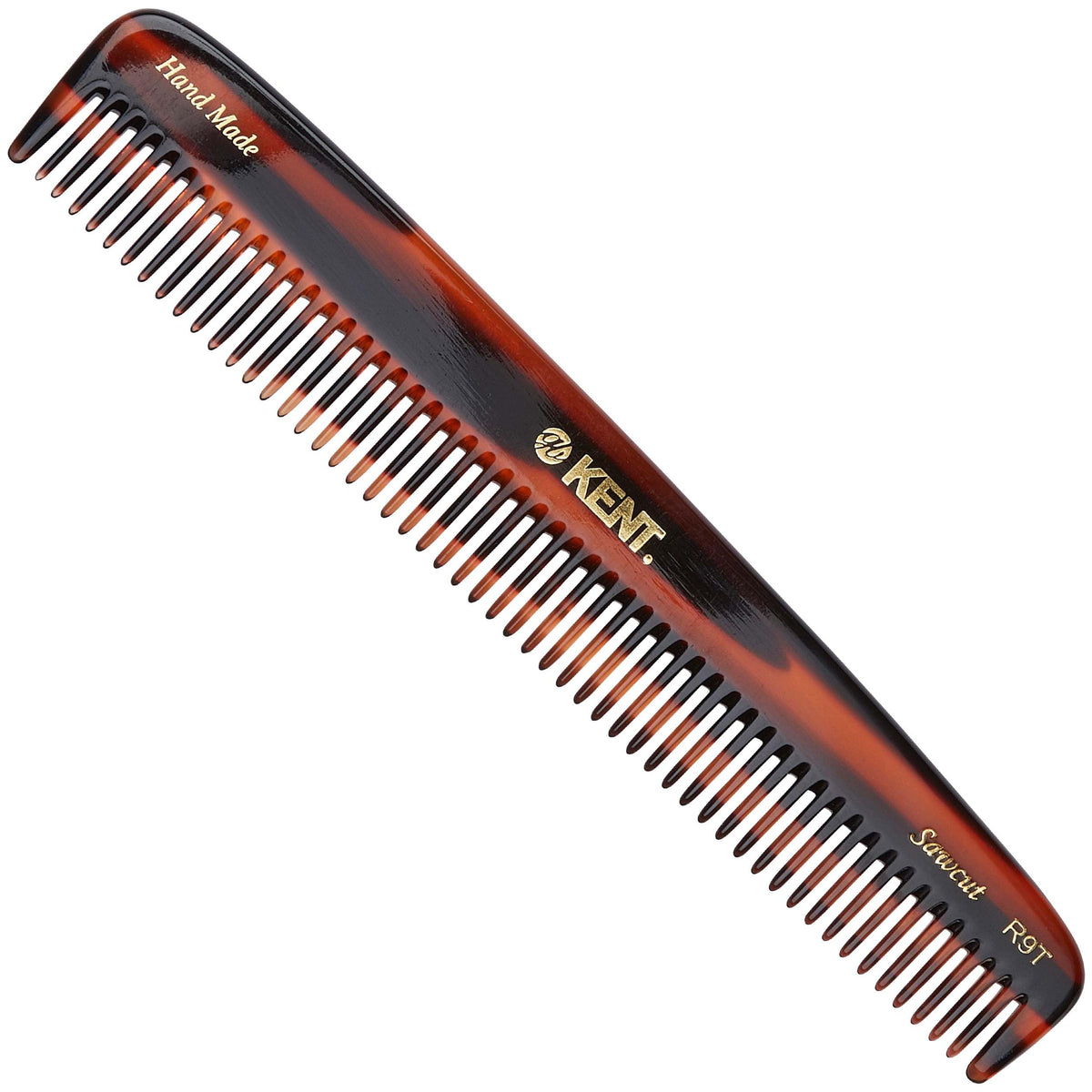 Kent R9T All Coarse Hair Detangling, Wide Teeth Dressing Table Comb for Thick Curly and Wavy Hair. Detangler Comb for Grooming and Styling, Beard and
