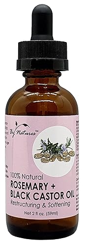 By Natures 100% Natural Rosemary + Black Castor Oil 2 Fl Oz (Pack of 2) Beauty & Personal Care By Natures