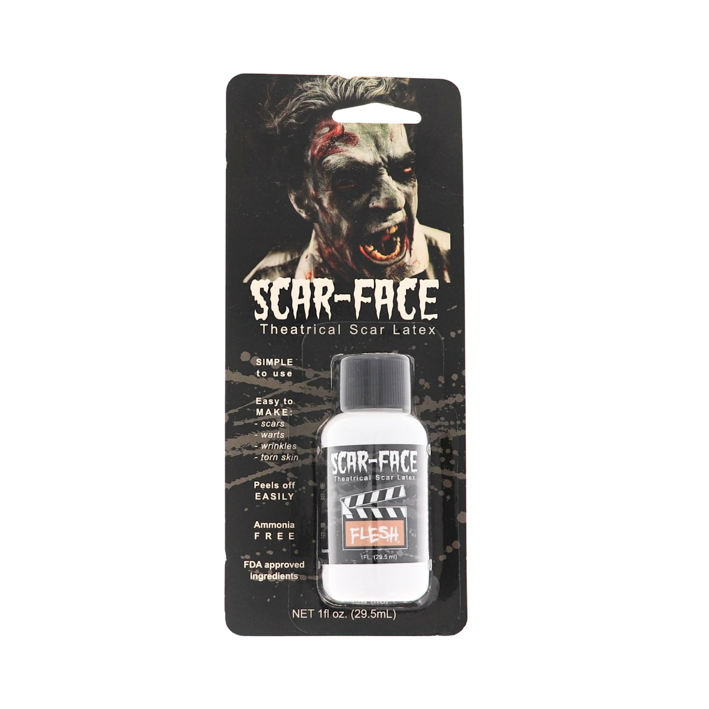 Flesh Scar Face Theatrical Liquid Latex 1 oz - Body Paint, Ammonia Free Ideal for Art, Halloween, Theater, Parties, and Cosplay Beauty & Personal Care Liquid Latex Fashions