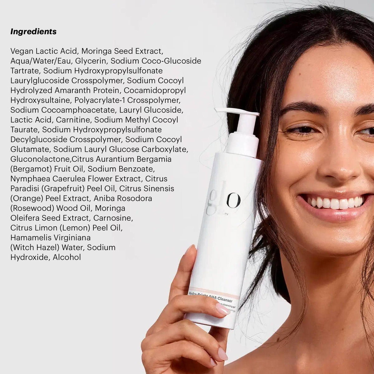 Glo Skin Beauty Hydra-Bright AHA Cleanser | Foaming Gel Cleanser Removes Makeup, Gently Exfoliates, Hydrates and Brightens Skin (6.7 Fl Oz) Beauty & Personal Care Glo Skin Beauty