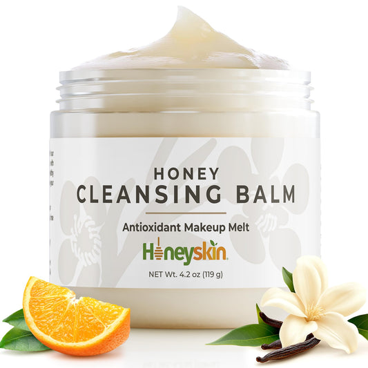 Honeyskin Honey Cleansing Balm Makeup Remover - Face and Eye Makeup Remover for Sensitive Skin Face Wash - Hydrating Facial Cleanser and Gentle Beauty & Personal Care Honeyskin