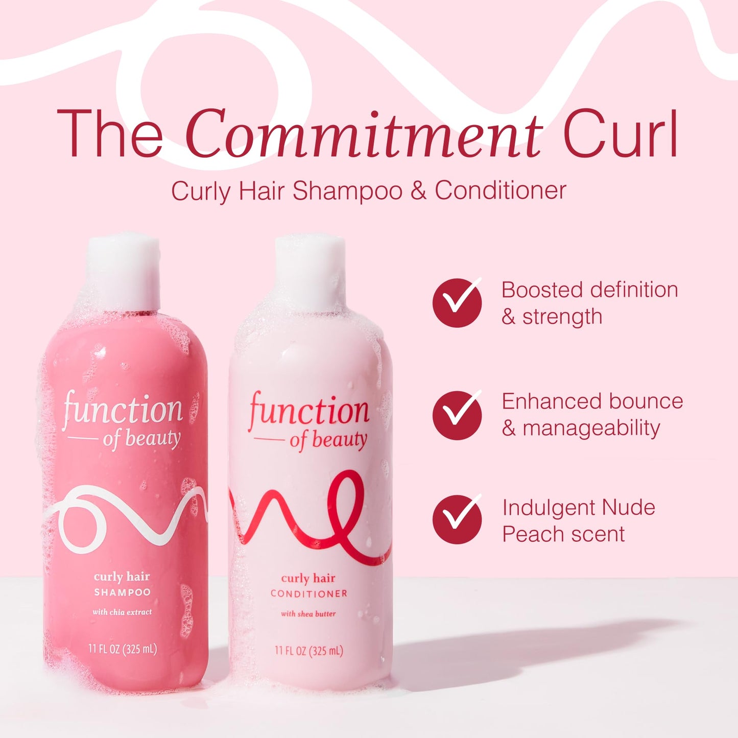 Function of Beauty Curly Hair Shampoo & Conditioner Set - Sulfate-Free Shampoo & Conditioner Duo for Natural Curls & Bounce - Curl Defining, Hydrating Beauty & Personal Care Function of Beauty