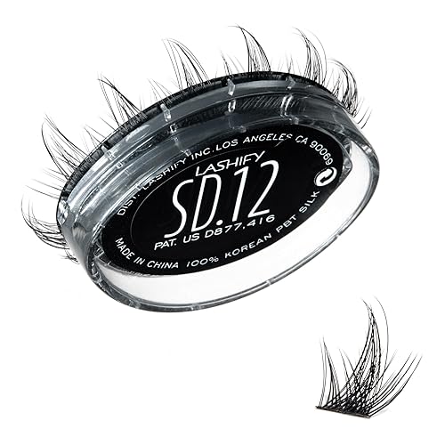 Lashify Stardust 12mm Gossamer DIY Eyelash Extensions Refill, The Multi-Length Multi Layered Lash, Thin Fibers of the Classic "C" Style, Black, Easy Beauty & Personal Care Lashify