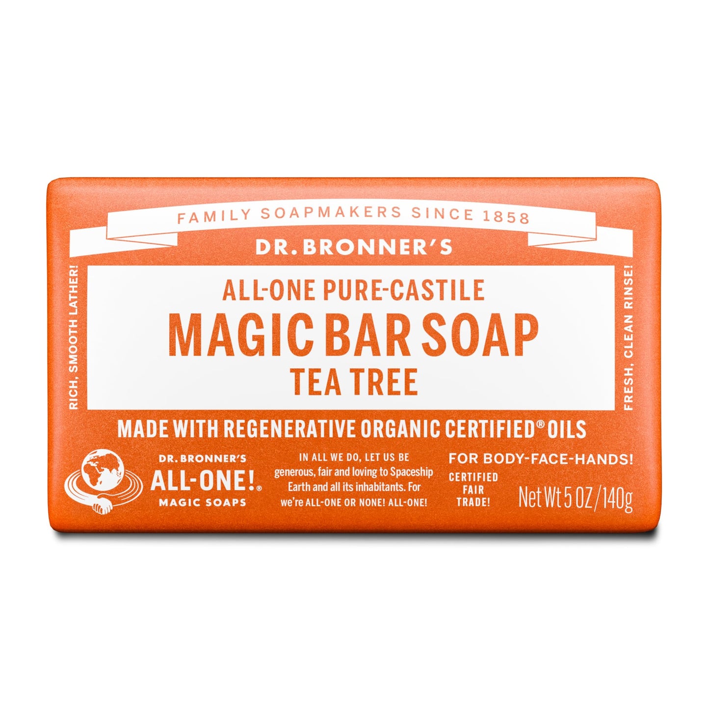 Dr. Bronner's Pure-Castile Magic Bar Soaps - Made with Regenerative Organic Certified Oils - For Face, Body, Hair- Vegan Soap Bars for Men & Women Beauty & Personal Care Dr. Bronner's