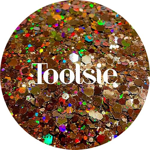 Brown Polyester Glitter | Craft Glitter | Glitter for Arts & Crafts | Tumblers | Cosmetics | Nails | Epoxy Resin Art | Slime | DIY | Body Glitter | 1 Beauty & Personal Care Glitter Heart Co.
