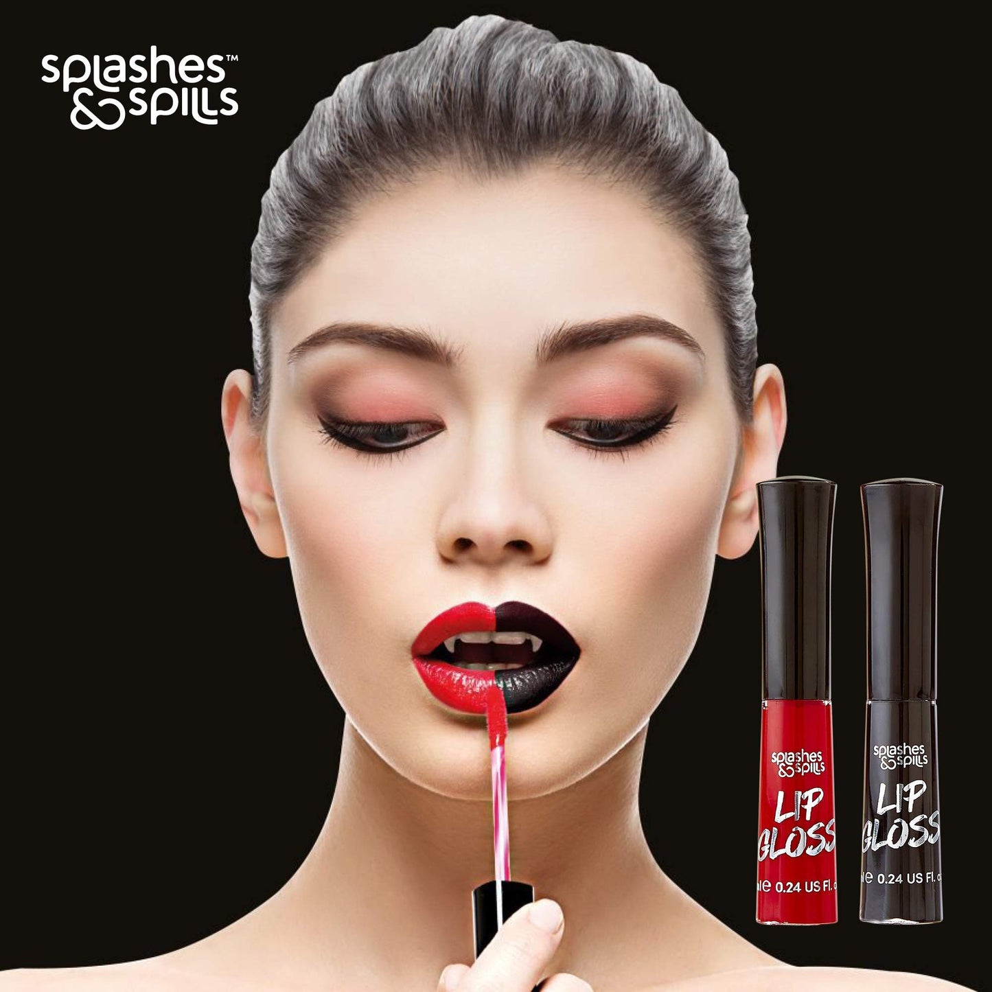 Luxurious Red Lip Gloss - Vibrant Color with Full Coverage and Shiny Finish, Moisturizing Formula Nourishes Lips - 2 Pack - by Splashes & Spills Beauty & Personal Care splashes & spills