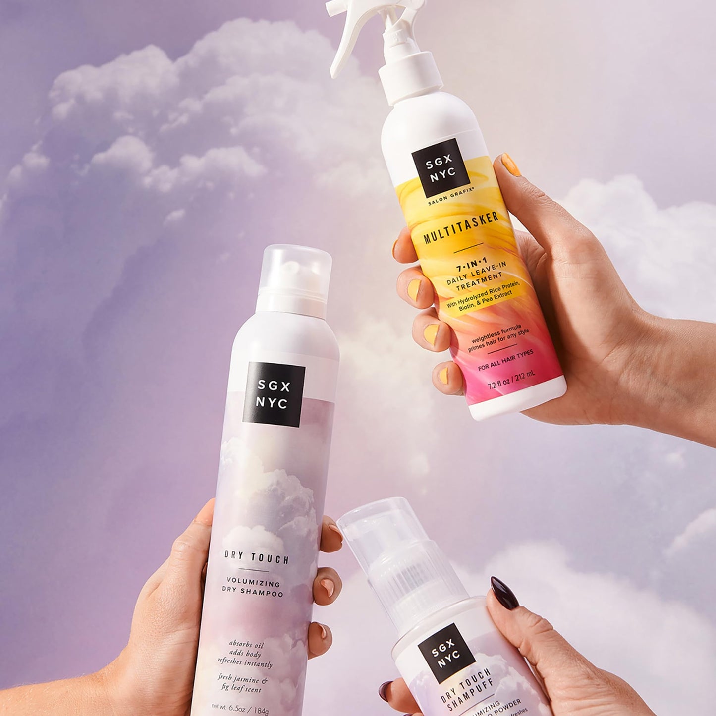 SGX NYC Multitasker 7-in-1 Daily Leave-In Treatment - Heat Protection Spray for Hair - Weightless Leave In Conditioner Spray with Biotin - 2 pc Beauty & Personal Care SGX NYC