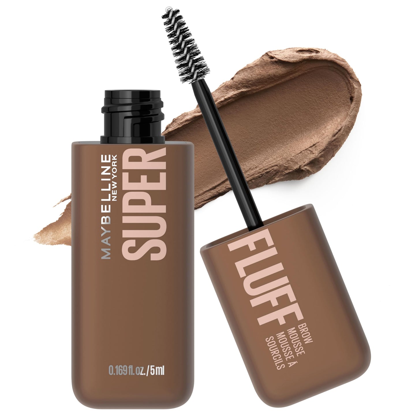 Maybelline Superfluff Volumizing Brow Mousse, All Day Tinted Brow Gel For Soft Full Brows, Soft Brown, 1 Count Beauty & Personal Care MAYBELLINE