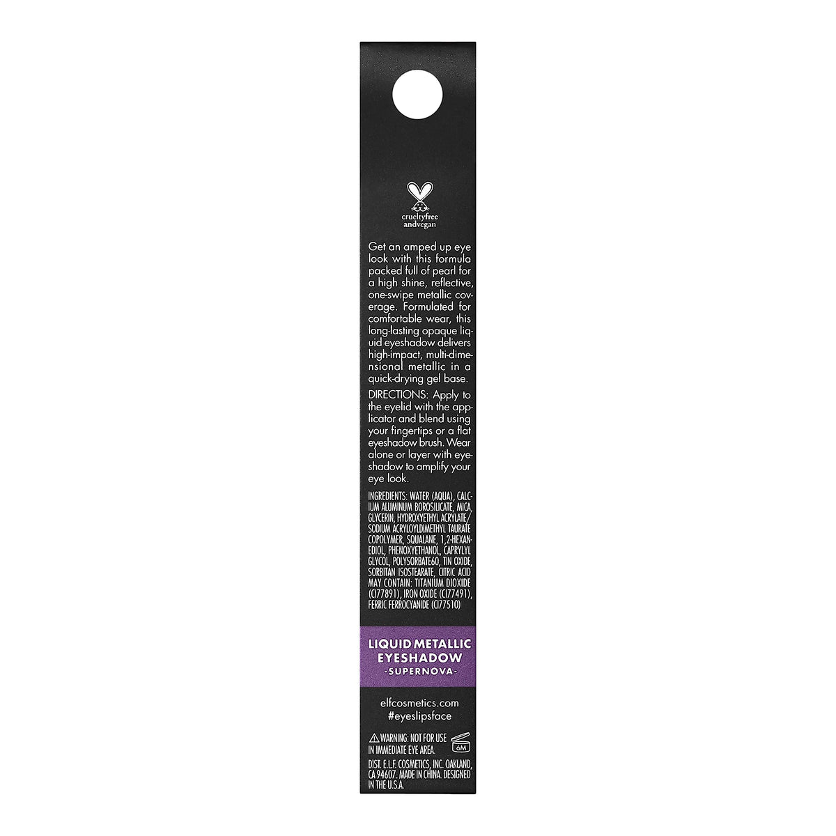 e.l.f. Liquid Metallic Eyeshadow, Gel Formula, High-Impact Multi-Dimensional Finish, One-Swipe Coverage, Supernova, 0.1 Fl Oz (3mL) Beauty & Personal Care e.l.f.