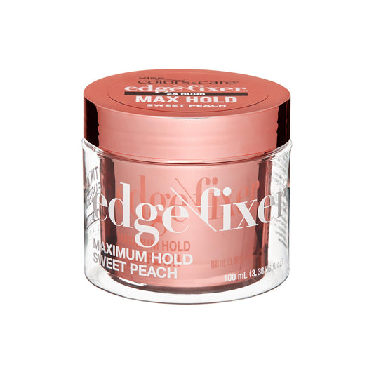 KISS COLORS & CARE Maximum Hold Edge Fixer, Non-Greasy Gel Formula Infused With Biotin B7, 24 Hour Hold, ‘Sweet Peach’ Scented, 3.38 Fl. Oz. (100 ml) Beauty & Personal Care KISS COLORS & CARE