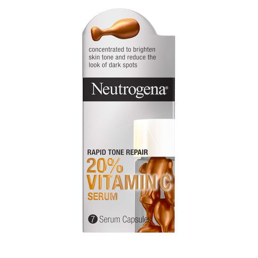 Neutrogena Rapid Tone Repair 20% Vitamin C Face Serum Capsules, Daily Facial Serum with Vitamin C to Help Brighten Skin Tone & Reduce Look of Dark Beauty & Personal Care Neutrogena