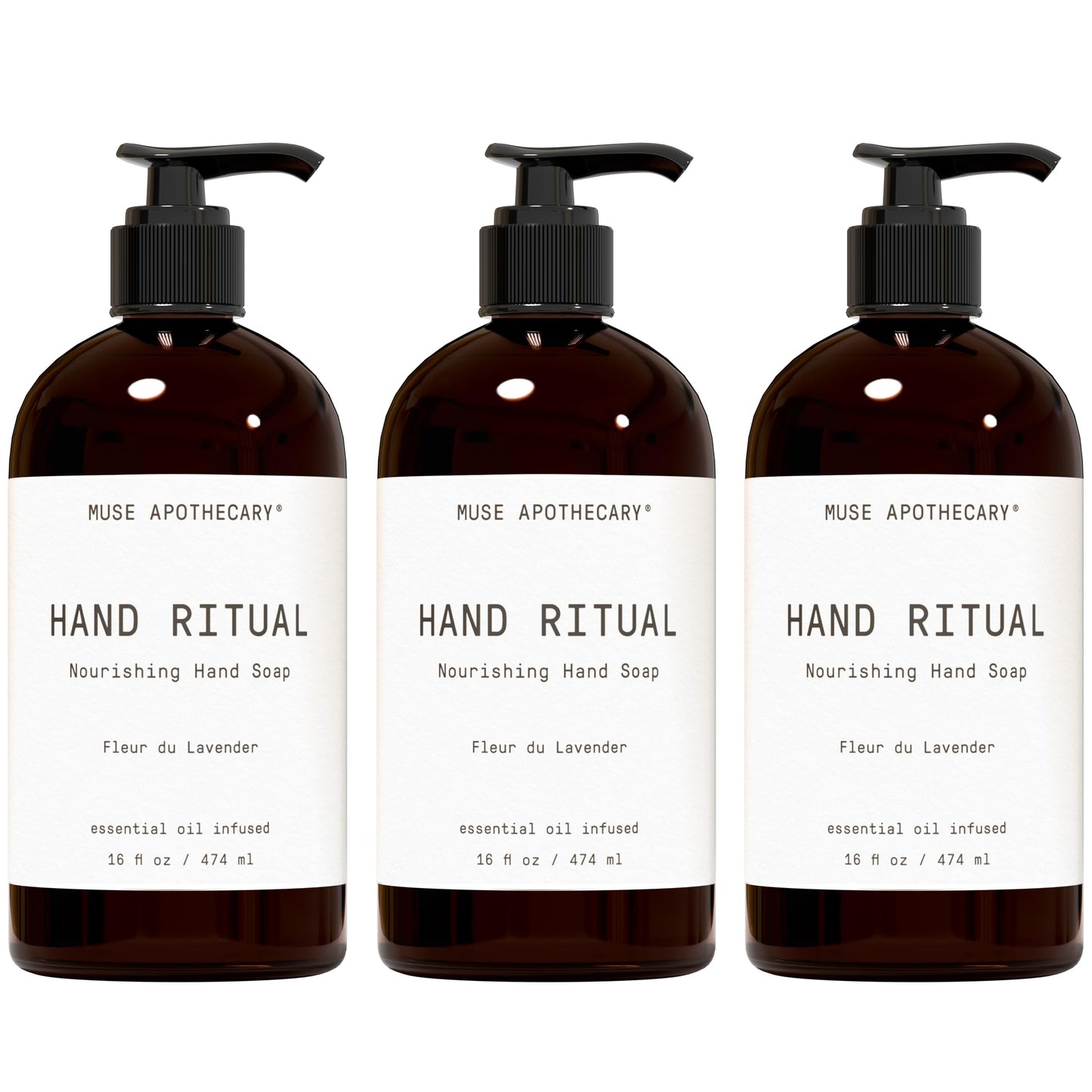 Muse Apothecary Hand Ritual - Aromatic and Nourishing Hand Soap, Infused with Natural Aromatherapy Essential Oils - USDA Certified Biobased - 16 oz Beauty & Personal Care Muse Apothecary