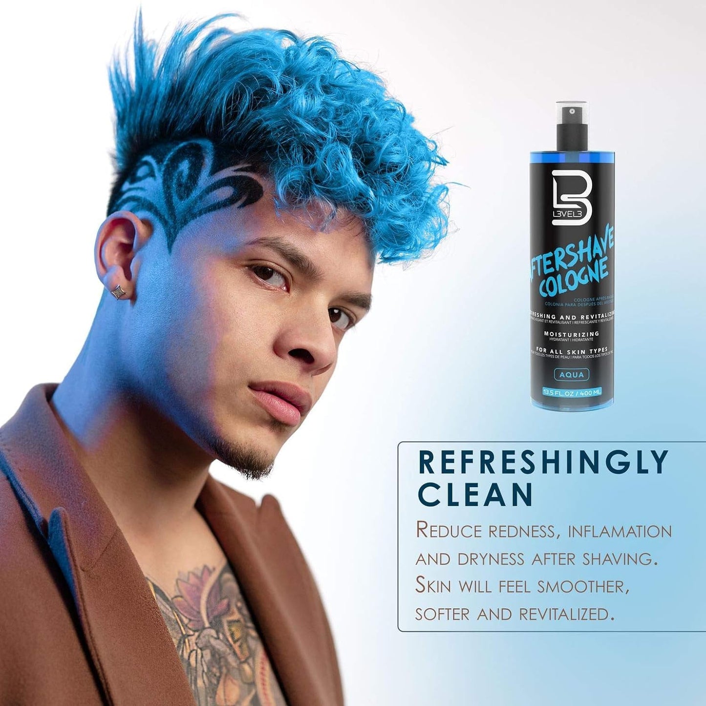 L3 Level 3 After Shave Spray Cologne - Softens Skin - Refreshes and Relieves Face and Skin - Moisturizing Formula Level Three After Shaving, Fresh Beauty & Personal Care L3