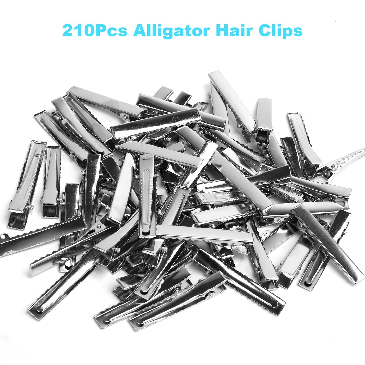 Alligator Hair Clips, 210 PCS Single Prong Metal Clips for Hair Bows and Crafts - Silver Flat Gator Clips in Bulk DIY Supplies for Accessory Making Beauty & Personal Care Aisuly