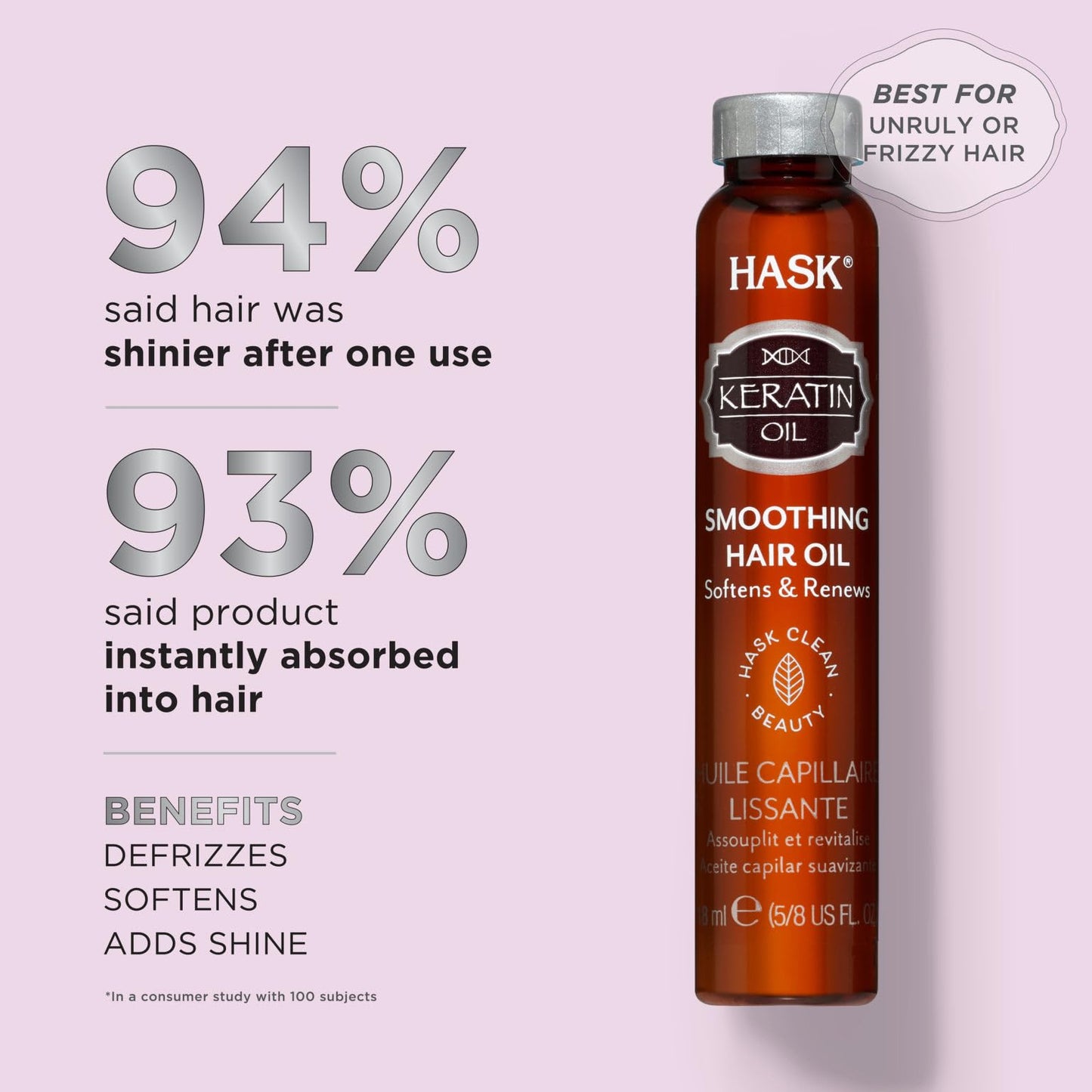 Hask Vials Keratin Protein Smoothing Shine Oil (12 Pieces) Beauty & Personal Care HASK