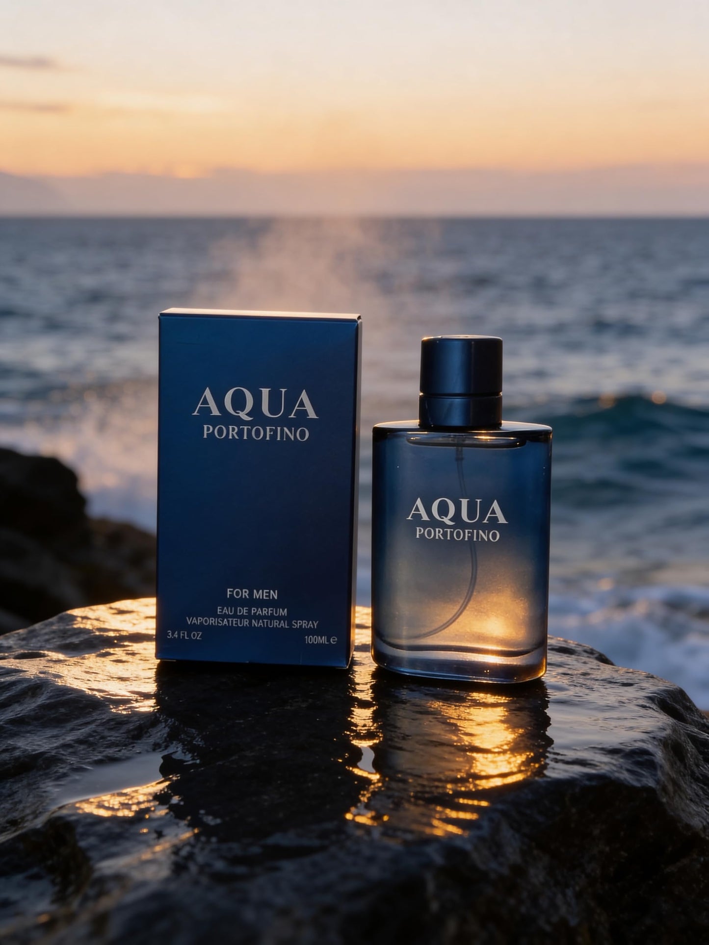 United Scents AQUA PORTOFINO Eau de Parfum for Men, 3.4 Fl Oz, Bergamot Aquozone Sea Notes, Natural Spray Beauty & Personal Care United Scents