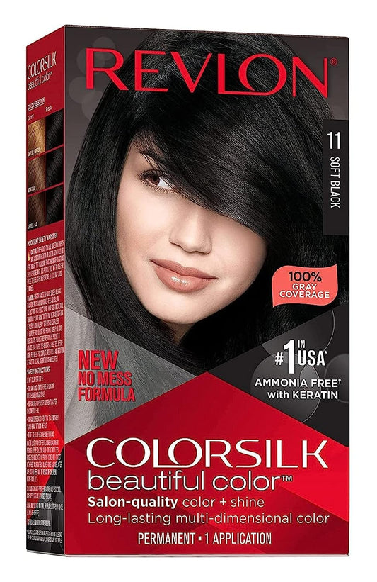 Revlon ColorSilk Beautiful Color, Soft Black [11] 1 ea (Pack of 2) Beauty & Personal Care REVLON