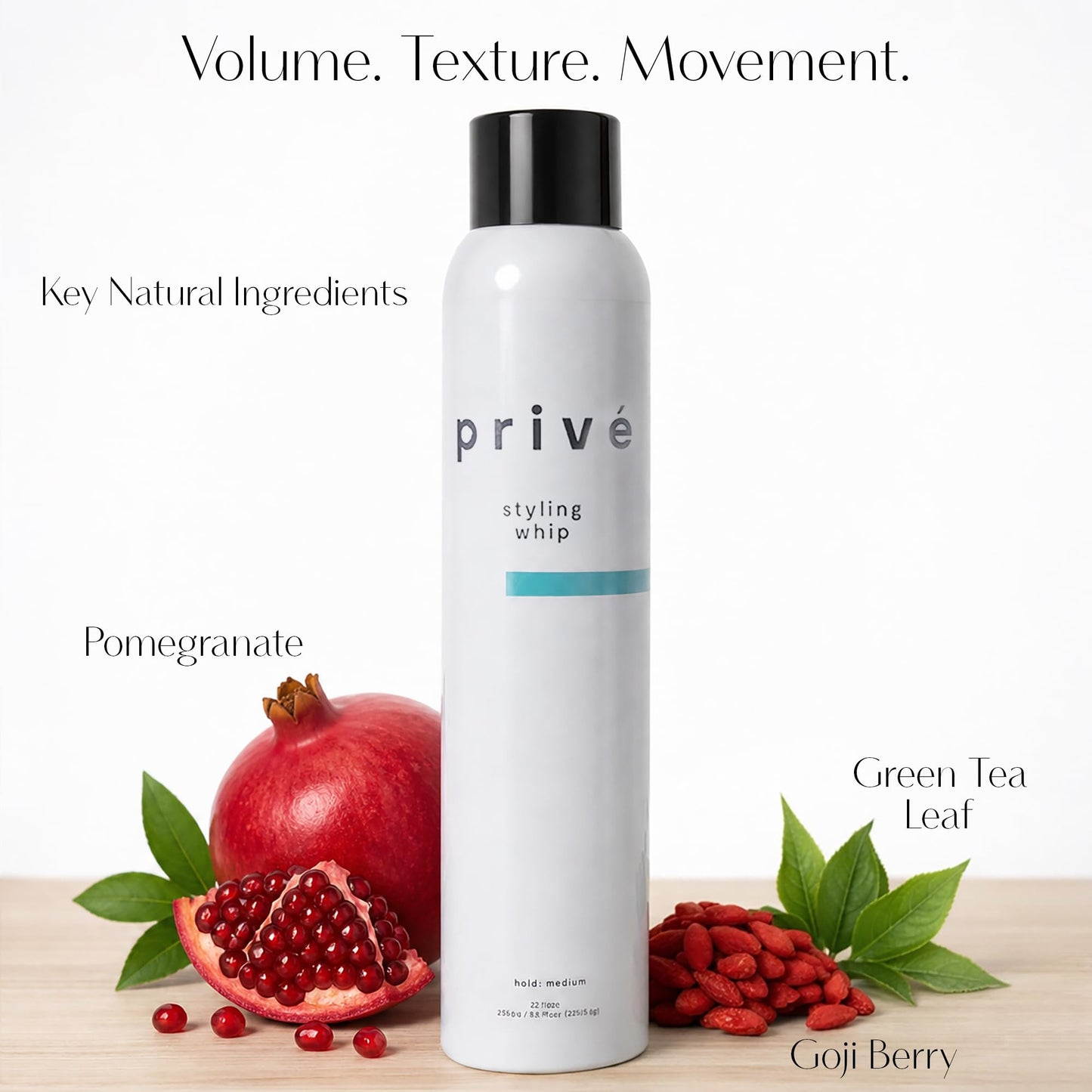Privé Styling Whip Hair Mousse - Lightweight Foam for Volume, Body and Lift - Flexible Medium Hold with Frizz Control - Soft Touchable Finish Beauty & Personal Care Prive