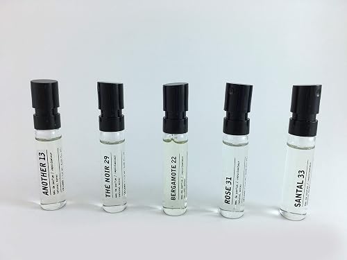 Le Labo Discovery Set - An0ther 13, Bergamote 22, Rose 31, Santal 33 and The Noir 29 - .05 ounce Unisex Spray Samples Beauty & Personal Care Le Labo