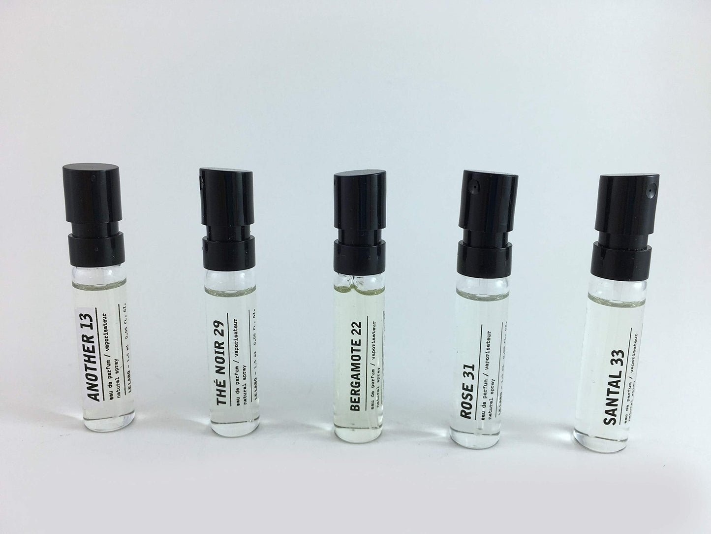 Le Labo Discovery Set - An0ther 13, Bergamote 22, Rose 31, Santal 33 and The Noir 29 - .05 ounce Unisex Spray Samples Beauty & Personal Care Le Labo