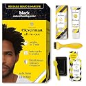 Reusable Hair & Beard Dye for Black Men - Black 1.0 | Up to 5 Uses, 7 Minutes | Natural Gray Coverage, No-Drip Cream with SkinArmour® - Cleverman Beauty & Personal Care CLEVERMAN