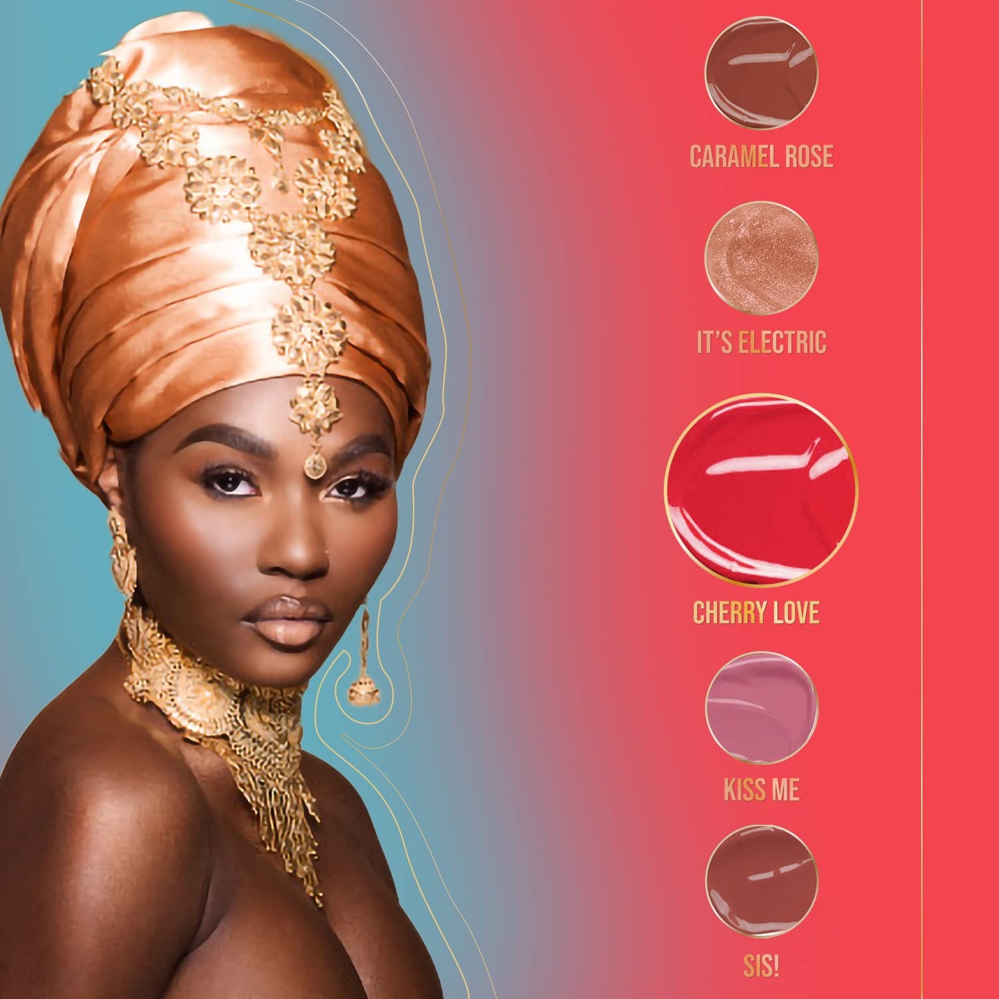Juvia's Place, Lip Gloss Reflect Cherry Love, Red The Reds & Berries,Long Lasting Hydrating, Rich, Bright, 16 oz. Beauty & Personal Care Juvia's Place