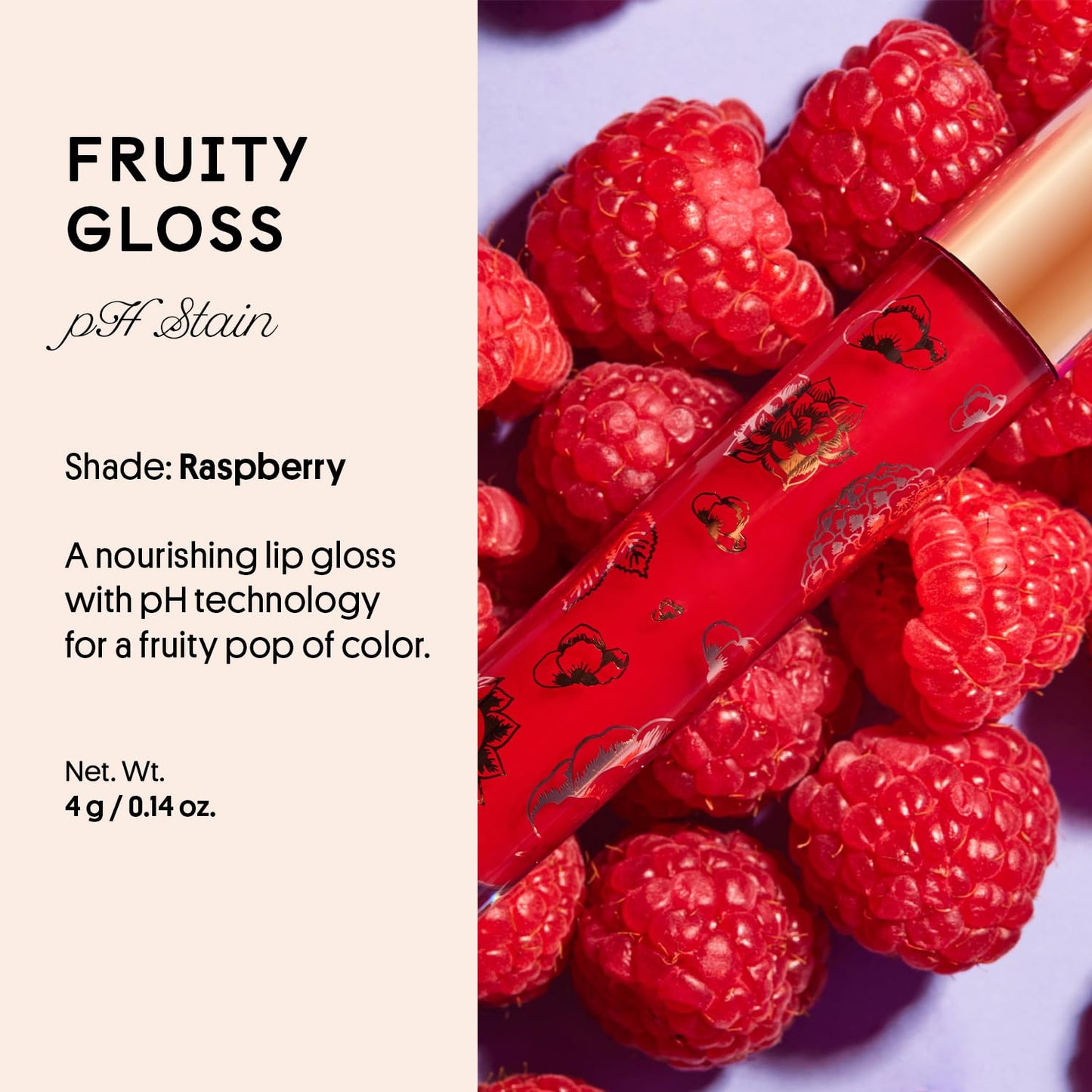 Winky Lux Raspberry Fruity Gloss pH Lip Stain, Non Sticky Lip Gloss, Tinted Lip Oil, Lip Lacquer, Yummy Fruit Lip Gloss, Jojoba Oil for Hydration & Beauty & Personal Care Winky Lux