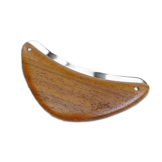 Esker Body Plane - Sterling Silver Lymphatic Drainage Massager - Teak Wood Grip Exfoliating Body Scrubber - Dead Skin Remover and Sculpting Tool Beauty and Personal Care ESKER
