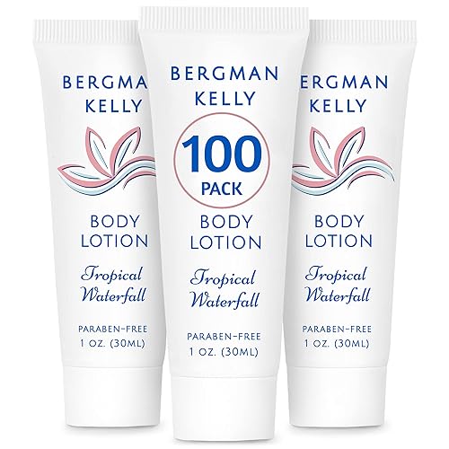 BERGMAN KELLY - Travel Size Lotion - 1 fl oz, 100 PK, Tropical Waterfall - Delight Your Guests w/Invigorating & Refreshing Body Lotion - Quality Mini Beauty & Personal Care BERGMAN KELLY