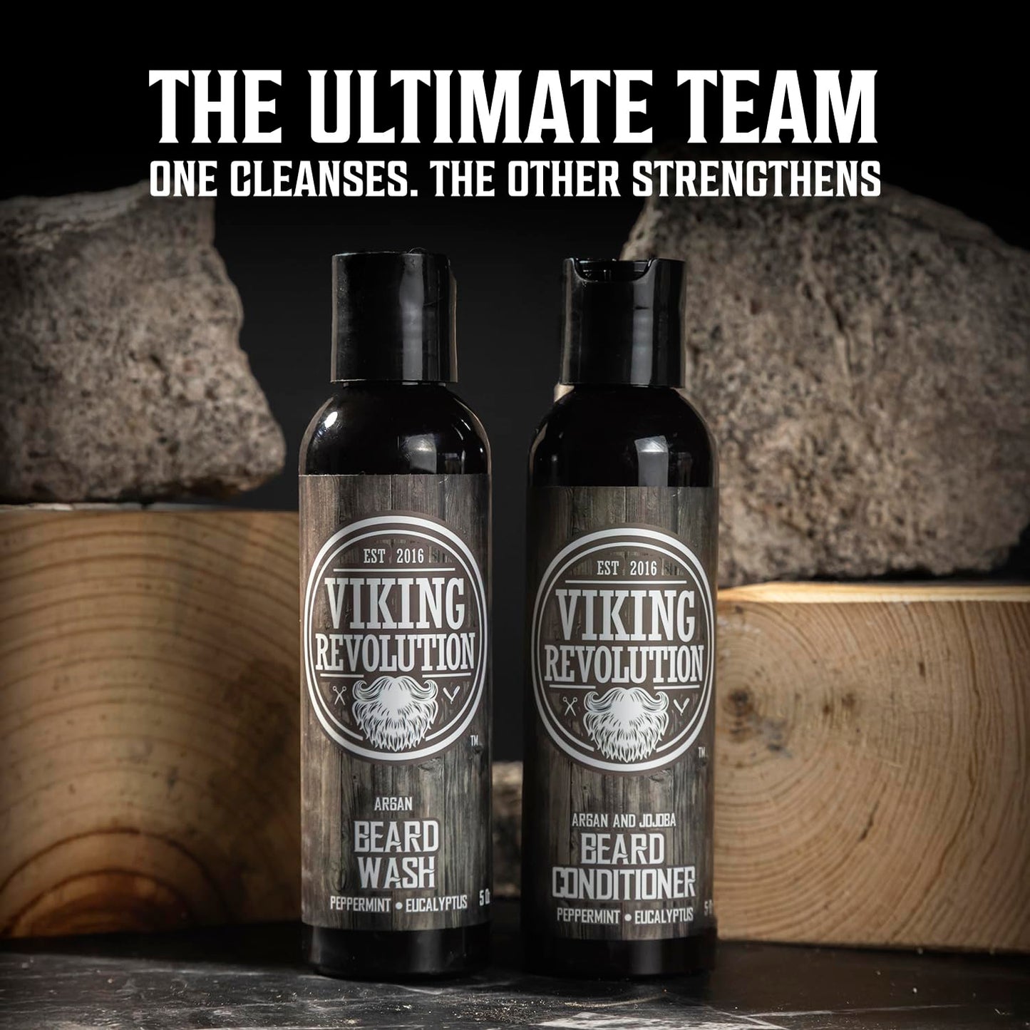 Viking Revolution Ultimate Conditioner for Men's Beard Grooming - Softens, Smoothes and Soothes Beard Itch- Contains Wash, Conditioner, Beard Oil Beauty & Personal Care Viking Revolution