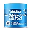 SilkyShark Glycolic Acid 20% Resurfacing Pads (60 Count), 20% Ultra Pure Glycolic Acid + 2% Salicylic Acid, Exfoliating Peel Pads for Face & Body Beauty & Personal Care SilkyShark