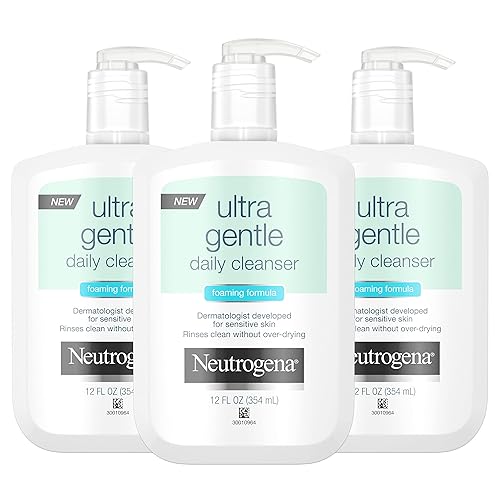 Neutrogena Ultra Gentle Foaming Facial Cleanser, Hydrating Face Wash for Sensitive Skin, Gently Cleanses Face Without Over Drying, Oil-Free Beauty & Personal Care Neutrogena