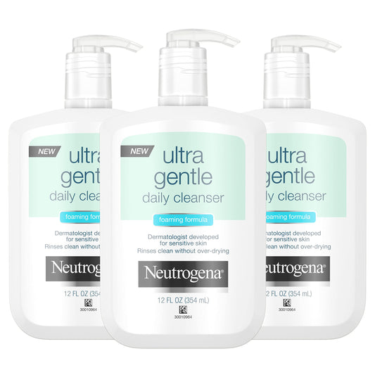 Neutrogena Ultra Gentle Foaming Facial Cleanser, Hydrating Face Wash for Sensitive Skin, Gently Cleanses Face Without Over Drying, Oil-Free Beauty & Personal Care Neutrogena