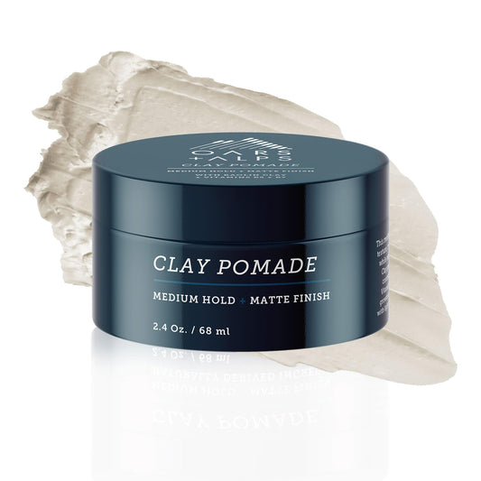 Oars + Alps Clay Hair Pomade for Men with Biotin, Kaolin Oil, Bentonite Clay, Jojoba Oil, Vitamin B7 & B5, Promotes Hair Growth, Medium Hold, Matte Beauty & Personal Care Oars + Alps