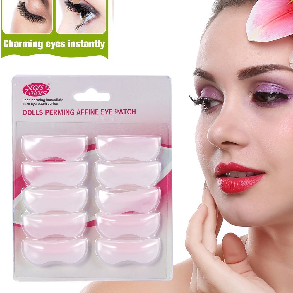 5Pairs/Set Silicone Eyelash Perming Curler, 3D Eyelash Perming Curling Pad Patch Eyelash Pad False Lashes Extension Makeup Tool for Eyelash Perm Beauty & Personal Care Vruping
