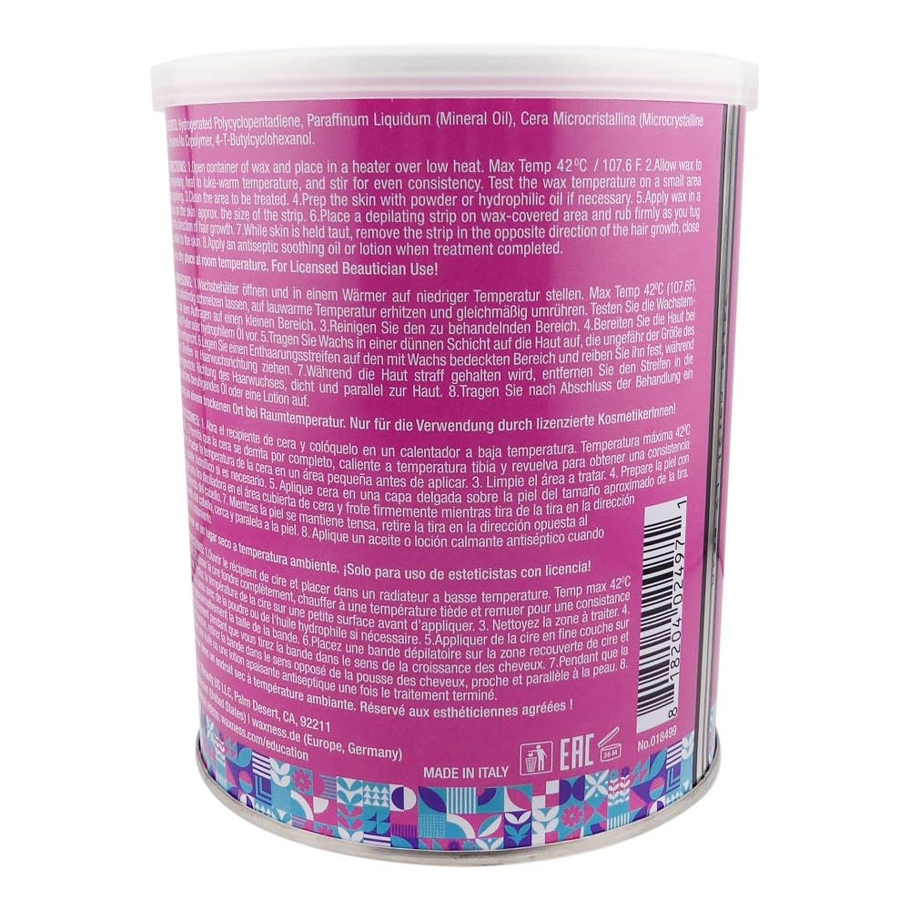 Waxness Sensi Clear Pure Soft Wax Tin 27 oz (800 g) - Rosin-Free Clear Gel Formula with Neuro-Active Comfort Complex - Made in Italy Beauty and Personal Care Waxness
