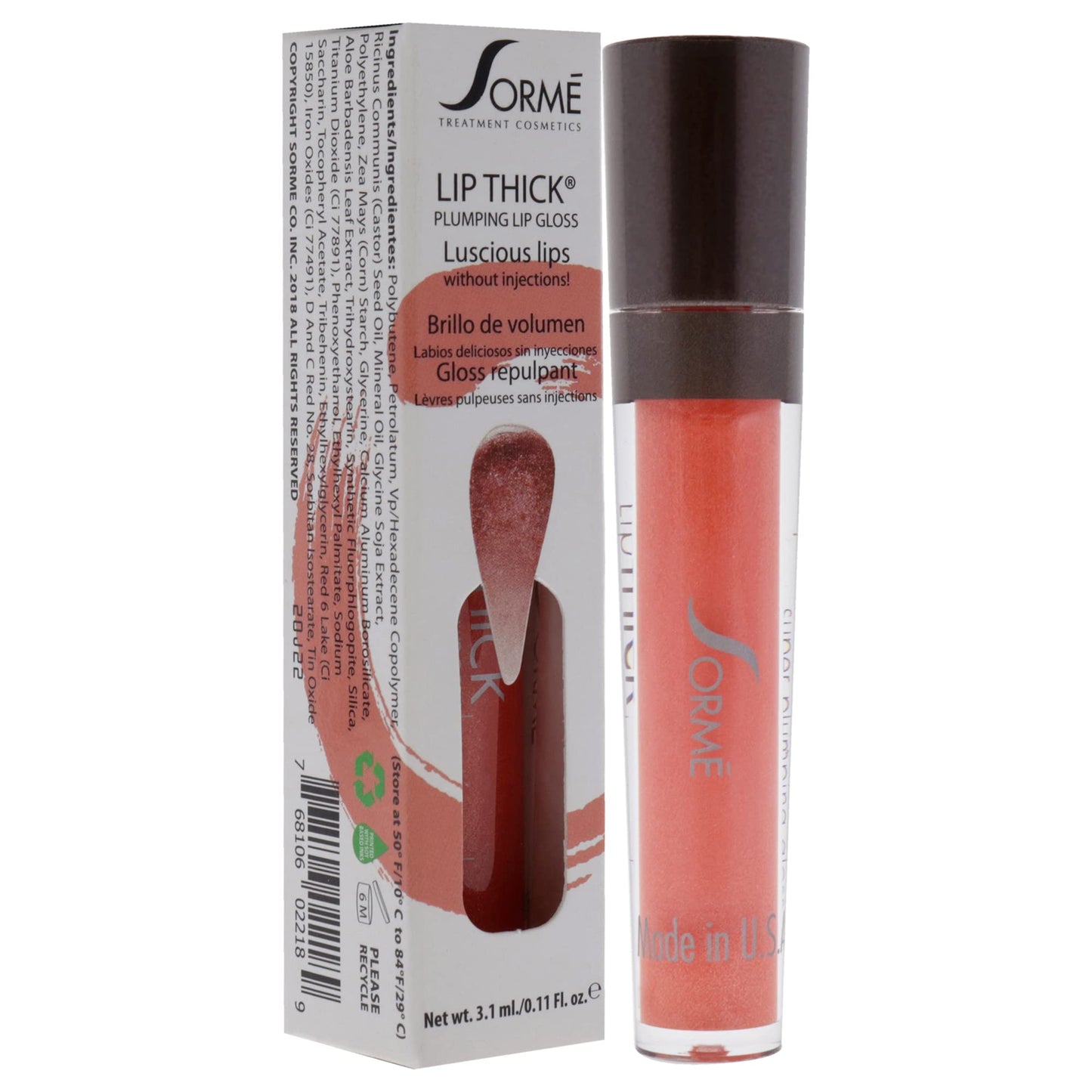 SORME Treatment Cosmetics Lipthick Lipgloss | Lip plumping Gloss for Shiny and Fuller Looking Lips (Blinki) Beauty & Personal Care SORMÉ