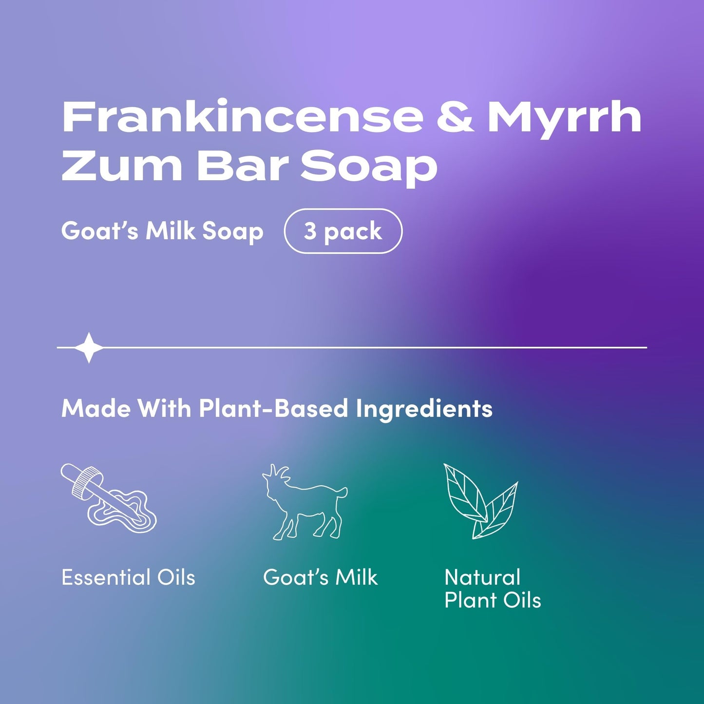 Indigo Wild Zum Goat's Milk Soap Bar - Bar Soap for Hands & Body Made with Essential Oils - 3 oz - Frankincense & Myrrh (3 Pack) Beauty & Personal Care Indigo Wild