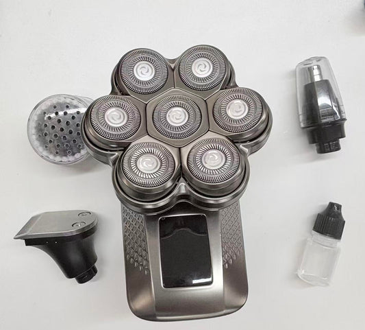 TEPOTZ Head Shavers for Bald Men - Travel Lock, 5 in 1 Bald Head Grooming Kit-Chrome Silver Beauty and Personal Care TEPOTZ