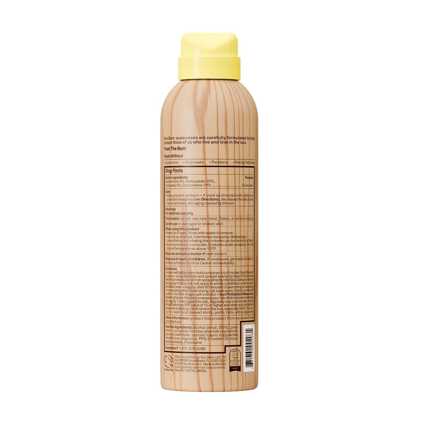 Sun Bum Original SPF 70 Sunscreen Body Spray - Broad Spectrum Moisturizing Sunscreen with Vitamin E - Hawaii 104 Act Compliant (Made without Beauty & Personal Care Sun Bum