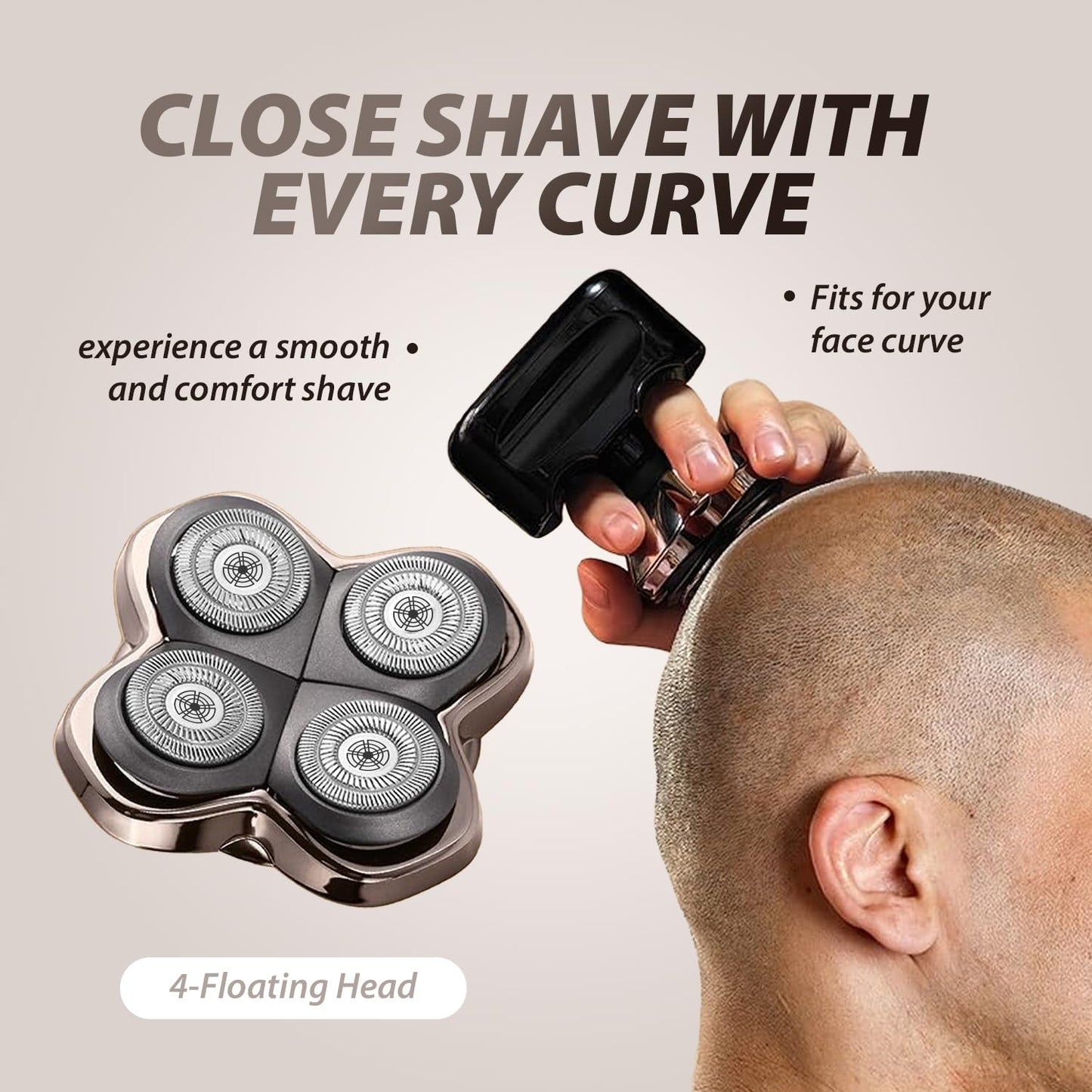 Replacement Shaver Heads for Skull Shaver, 4D Floating Blades for Pitbull Gold/Pro/Silver, Palm & Butterfly Kiss Electric Shavers, Dry & Wet Use Beauty and Personal Care Darohz
