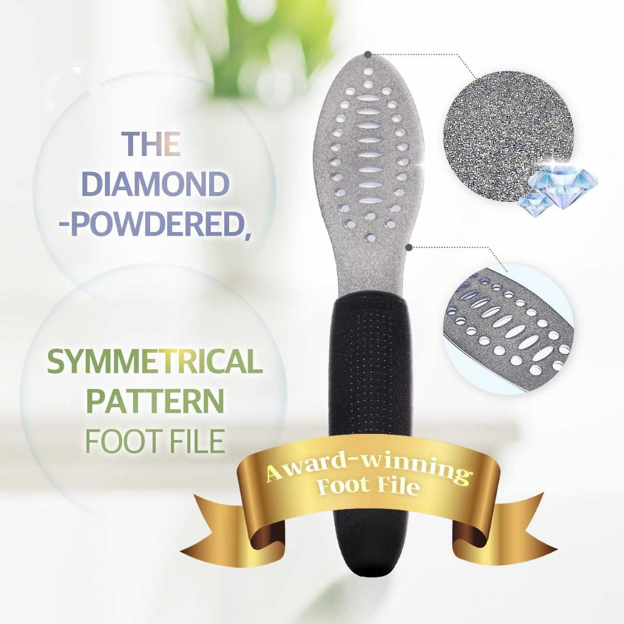 Foxi Fresh 2-Sided Diamond Coated Foot Scrubber Callus Remover Foot File Foot Care Beauty & Personal Care Foxi Fresh